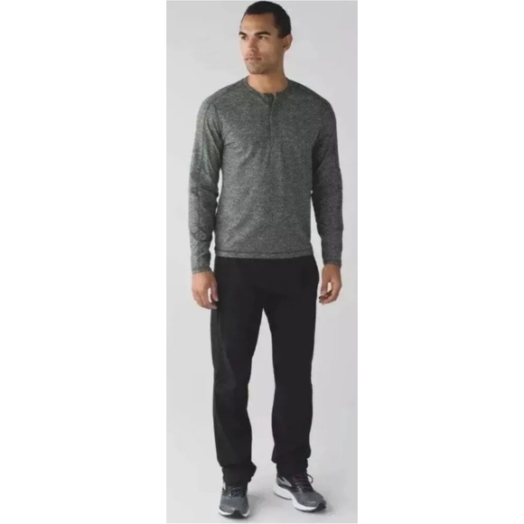 Lululemon Surge Long Sleeve Quarter Button Up Space Dye Long Sleeve Henley Tee - Picture 1 of 10